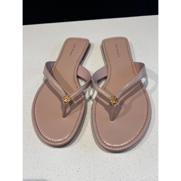 TORY BURCH Women's Capri Leather Flip Flop Sandals SIZE 8.5 NEW - Picture 3 of 7